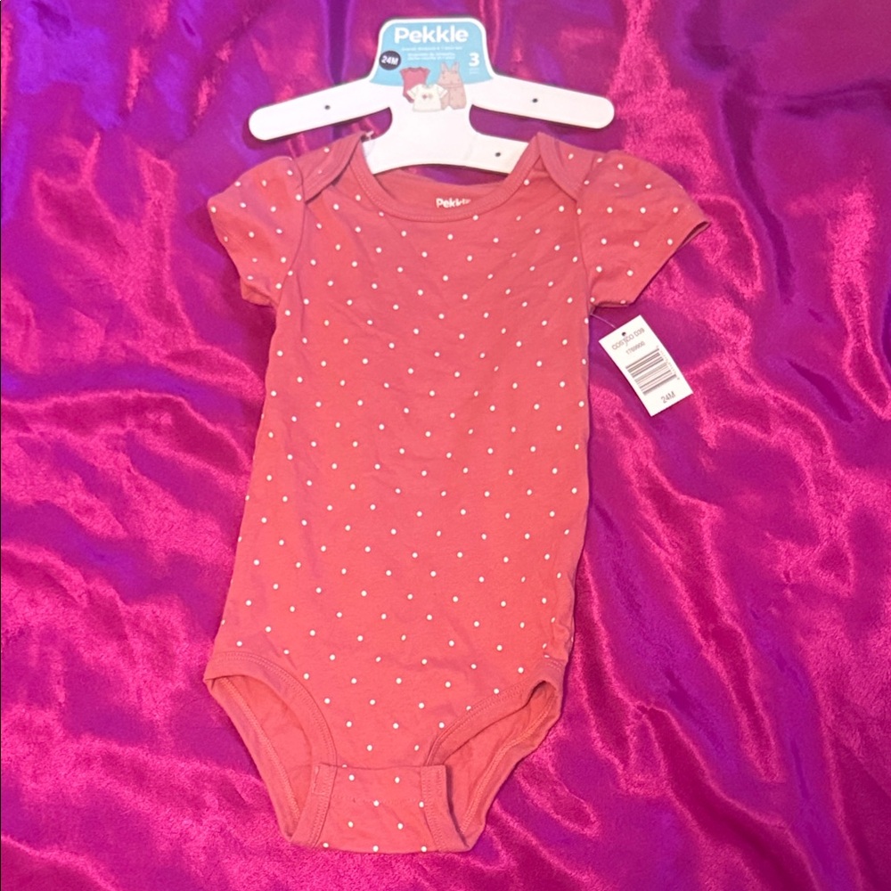 Pink Polka Dot Baby Onesie size 24 months